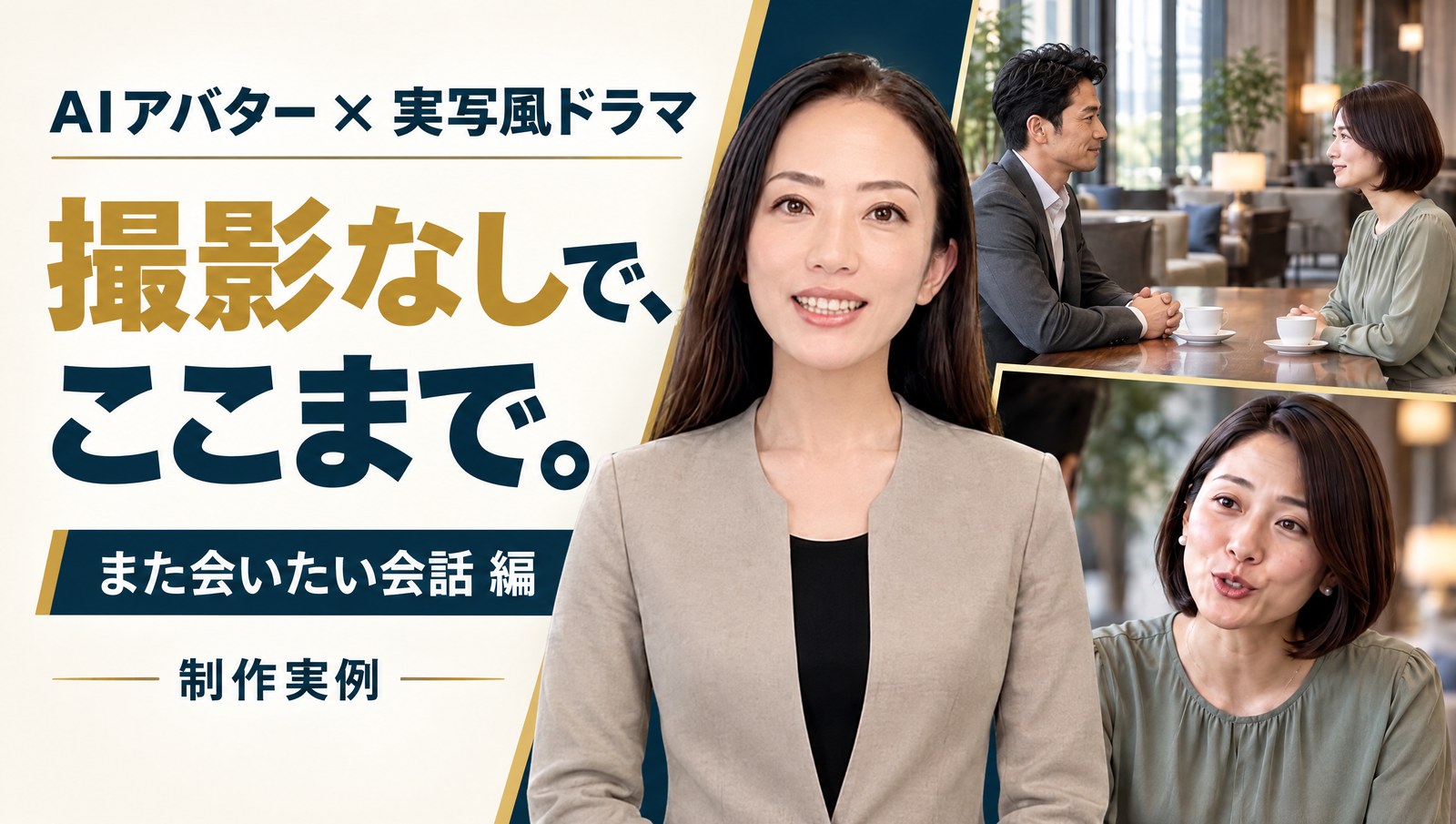 AIアバター × 実写風ドラマ、撮影なしでここまで。また会いたい会話編