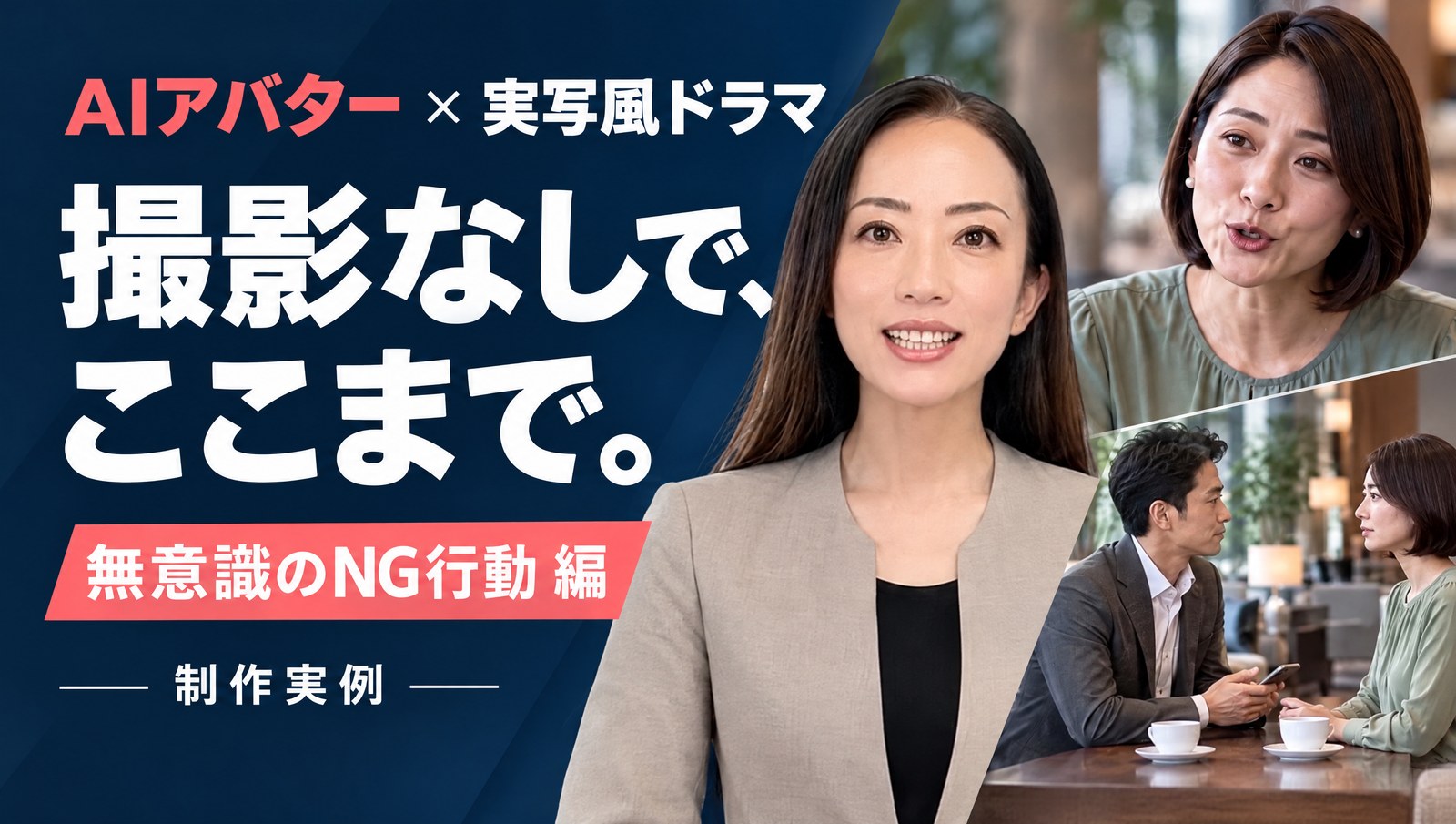 AIアバター × 実写風ドラマ、撮影なしでここまで。無意識のNG行動編